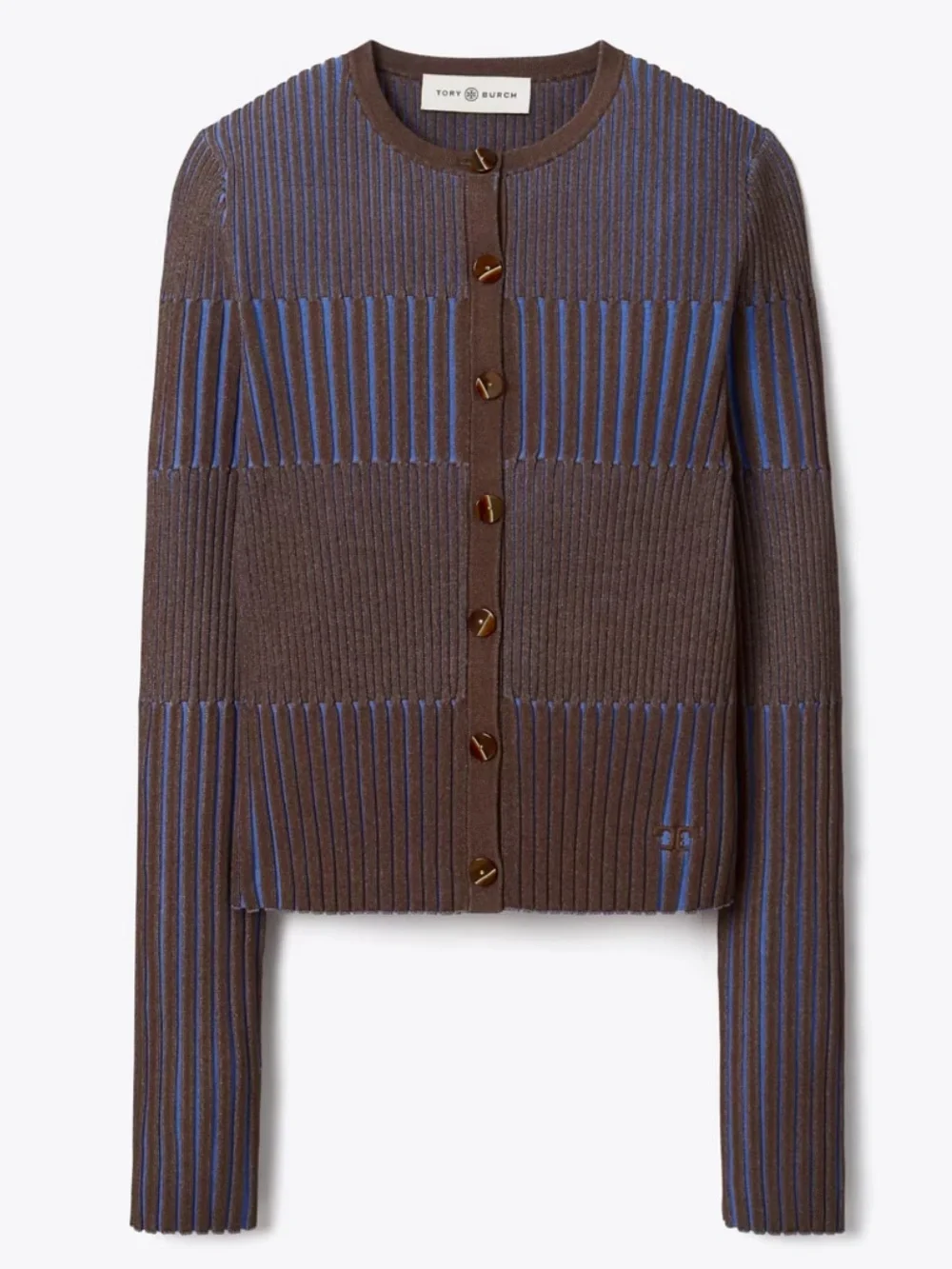 Tory Burch Shrunken Ribbed Cardigan NEW